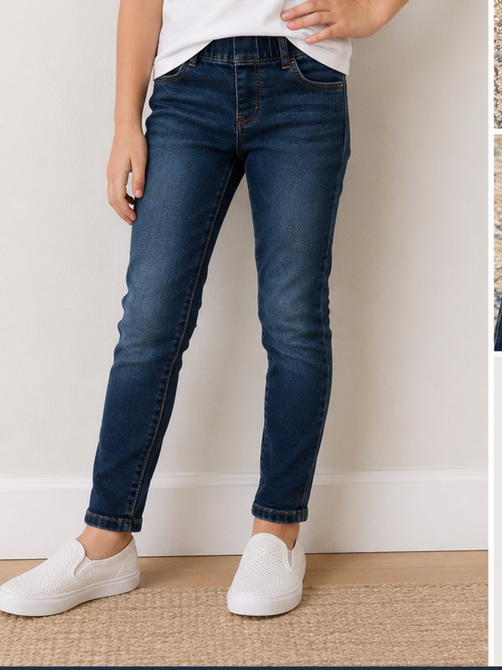 Mini Boden Dark Blue Stretch Denim pull on jeans EUC